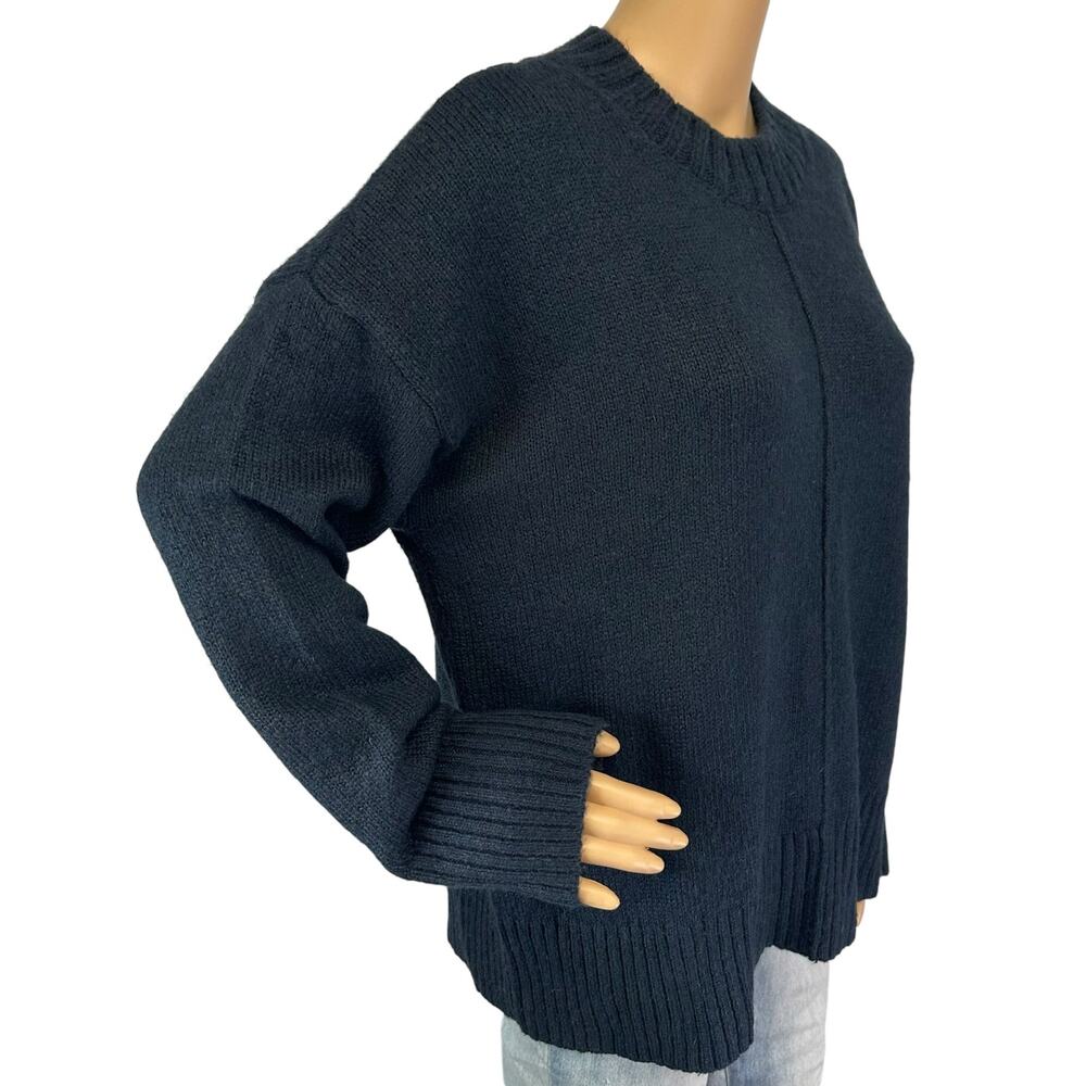 J. Crew Mockneck Boyfriend Sweater Deep Indigo CP356 Size L - Picture 3 of 11